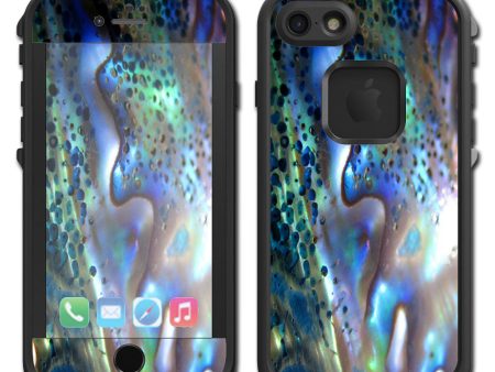 Abalone Pearl Sea Shell Green Blue Lifeproof Fre iPhone 7 or iPhone 8 Skin For Cheap