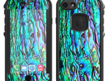 Abalone Ripples Green Blue Purple Shells Lifeproof Fre iPhone 7 or iPhone 8 Skin Cheap