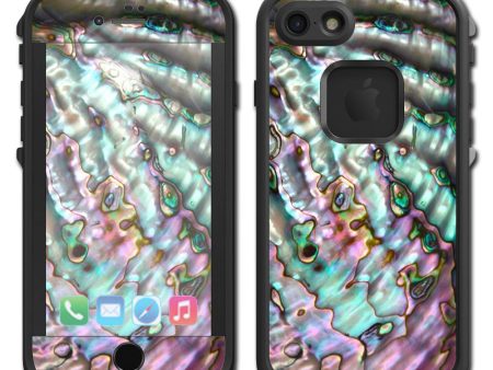 Abalone Pink Green Purple Sea Shell Lifeproof Fre iPhone 7 or iPhone 8 Skin Cheap